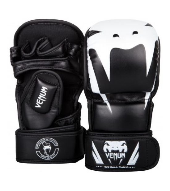 Перчатки для ММА  VENUM IMPACT SPARRING MMA GLOVES - BLACK/WHITE Перчатки для ММА  VENUM IMPACT SPARRING MMA GLOVES - BLACK/WHITE